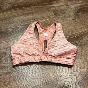 Booty by Brabants Pink Salmon color Sports Bra.